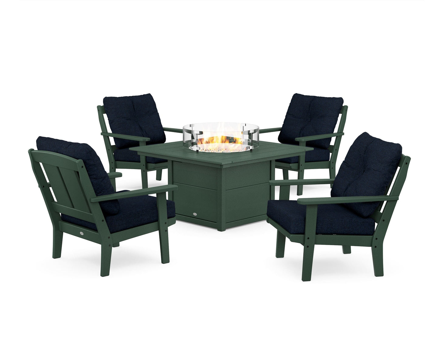 Mission 5-Piece Deep Seating Set with Fire Pit Table