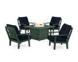 Mission 5-Piece Deep Seating Set with Fire Pit Table