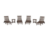 Vineyard 6-Piece Chaise with Wheels Set