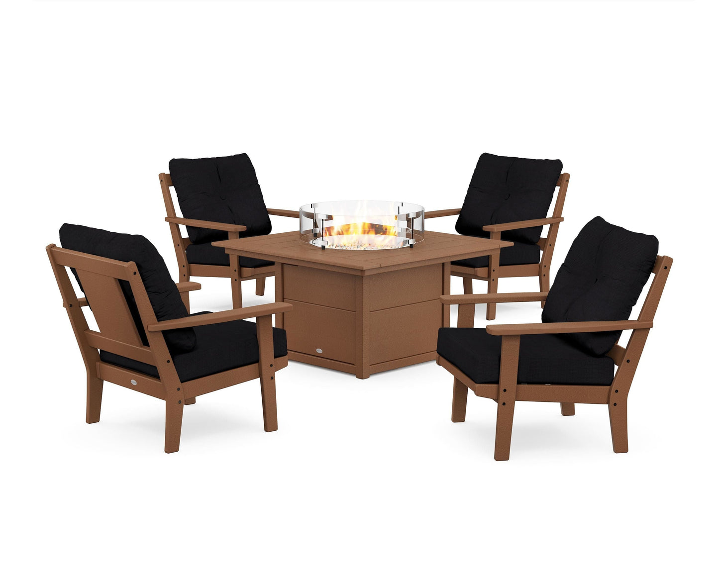 Prairie 5-Piece Deep Seating Set with Fire Pit Table