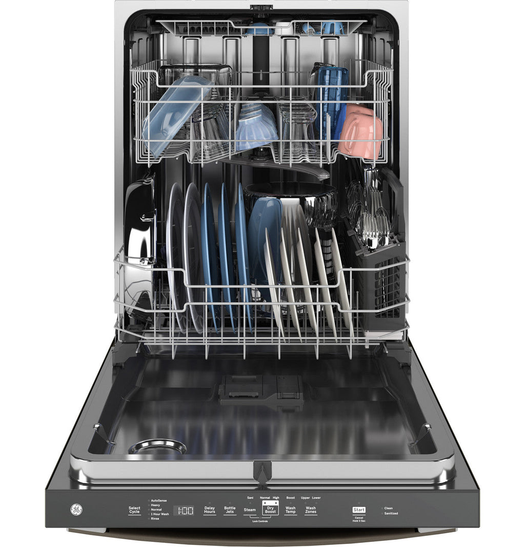 GE GE® ENERGY STAR® Top Control with Stainless Steel Interior Dishwasher with Sanitize Cycle