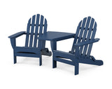 Classic Folding Adirondacks with Angled Connecting Table