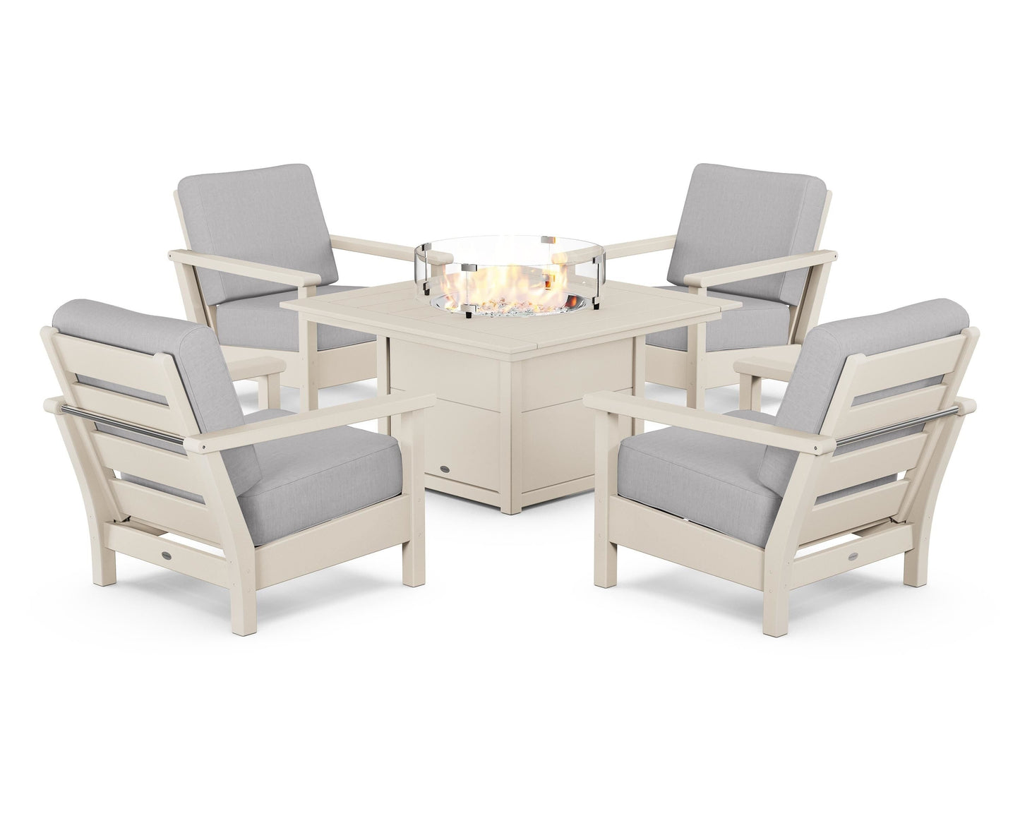Harbour 5-Piece Conversation Set with Fire Pit Table