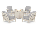 Harbour 5-Piece Conversation Set with Fire Pit Table