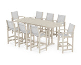Coastal 9-Piece Bar Set with Trestle Legs