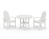 Classic Adirondack 3-Piece Round Dining Set