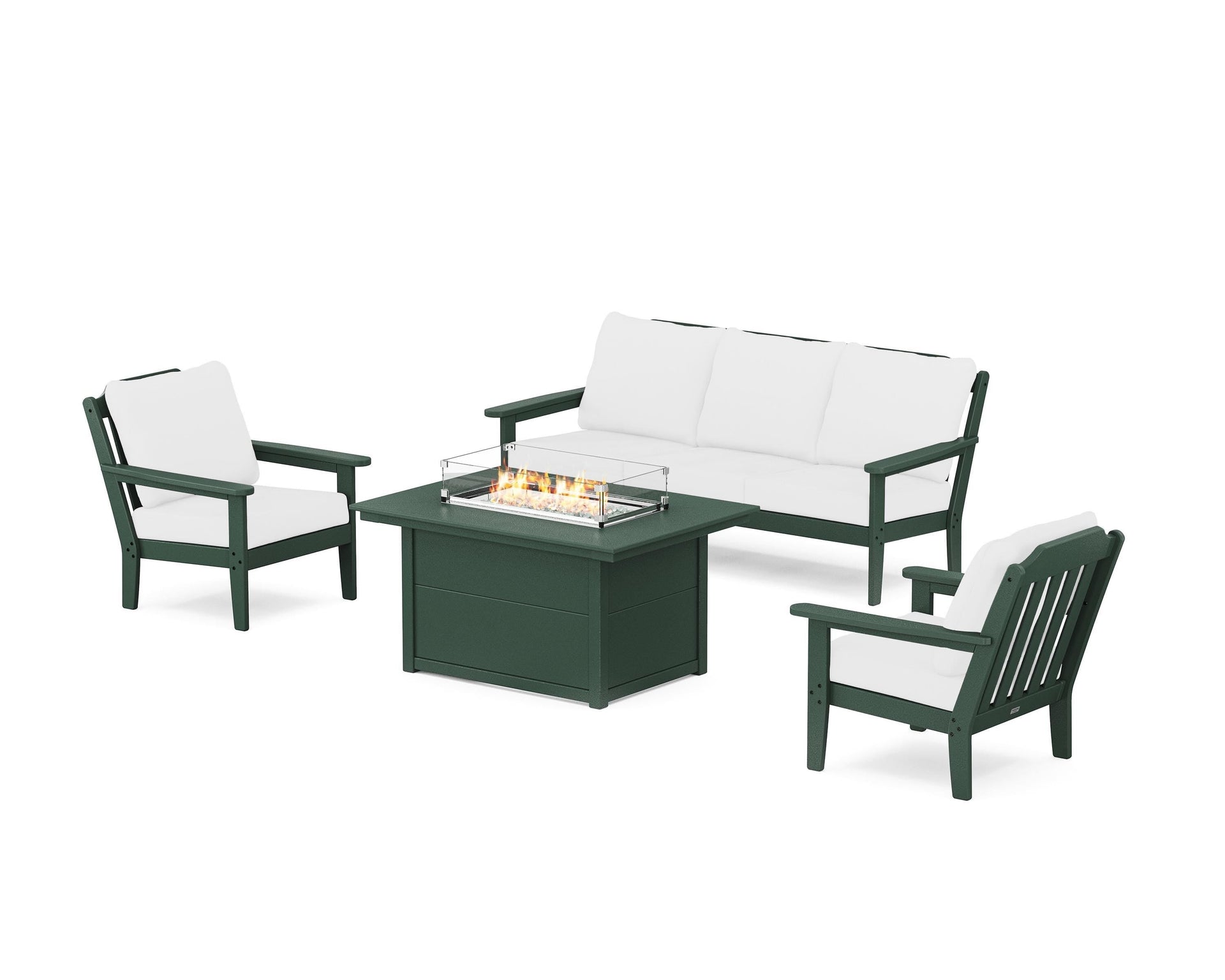 Cottage Deep Seating Fire Pit Table Set