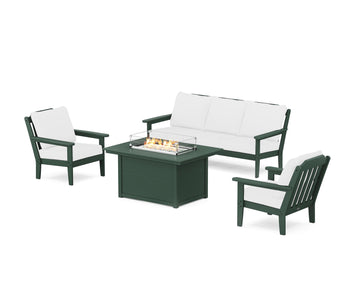 Cottage Deep Seating Fire Pit Table Set