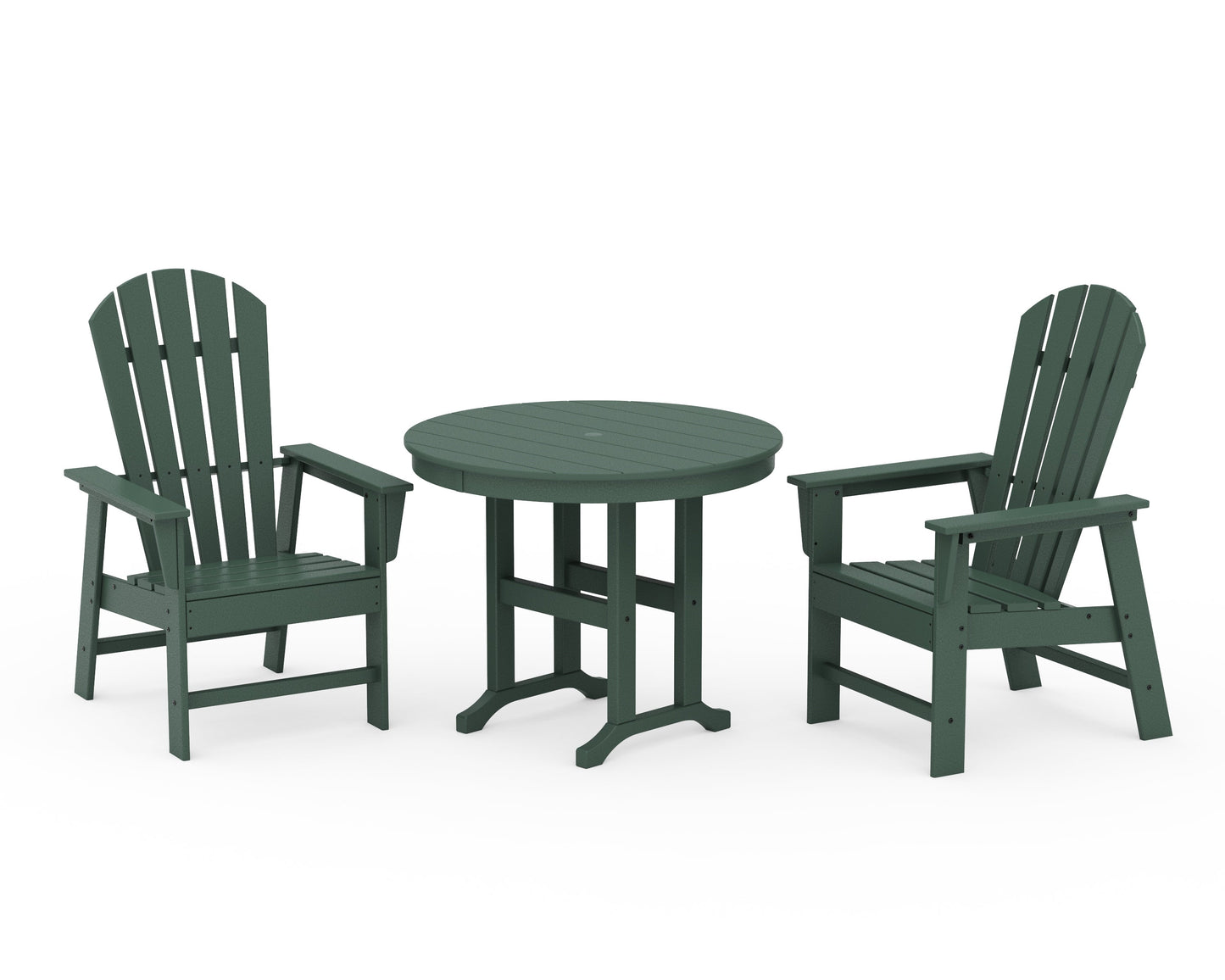 South Beach 3-Piece Round Farmhouse Dining Set