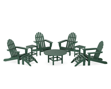 Classic Adirondack Chair 9-Piece Conversation Set
