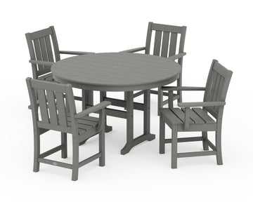 Oxford 5-Piece Round Farmhouse Dining Set