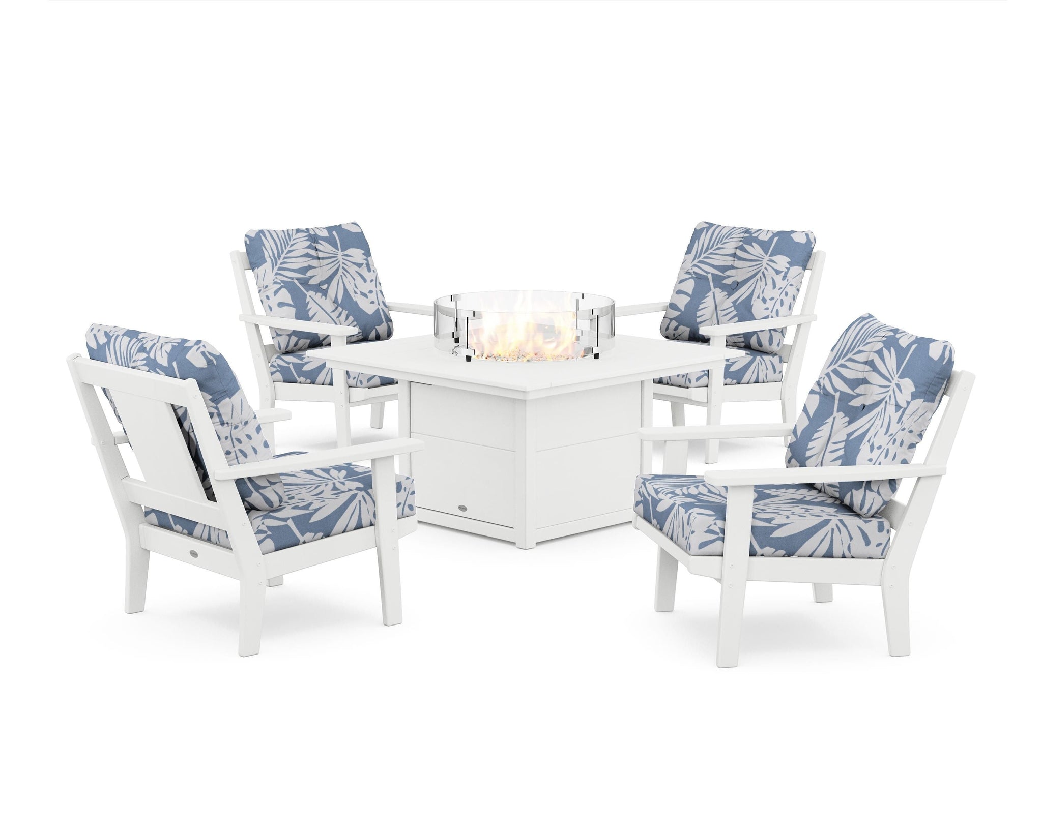 Prairie 5-Piece Deep Seating Set with Fire Pit Table