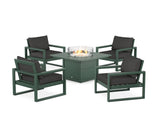 EDGE Sectional 5-Piece Deep Seating Set with Fire Pit Table