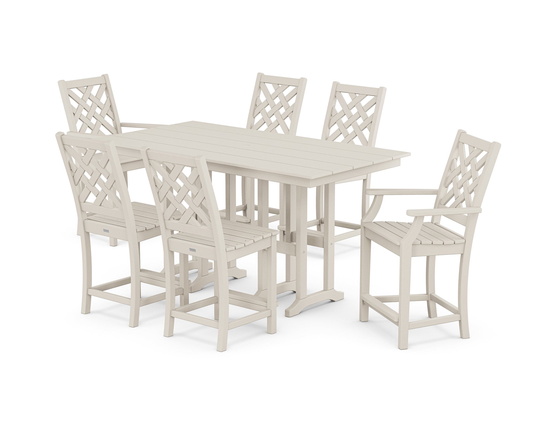 Wovendale 7-Piece Farmhouse Counter Set