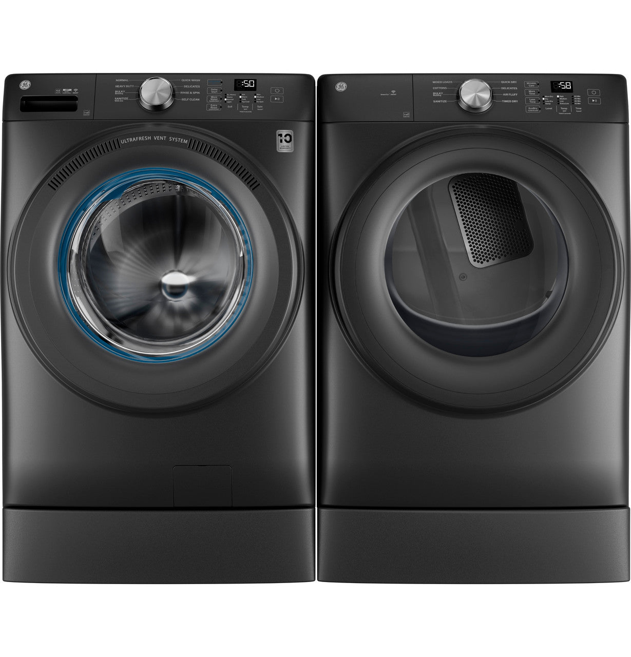GE® ENERGY STAR® 7.8 cu. ft. Capacity Smart Front Load Electric Dryer