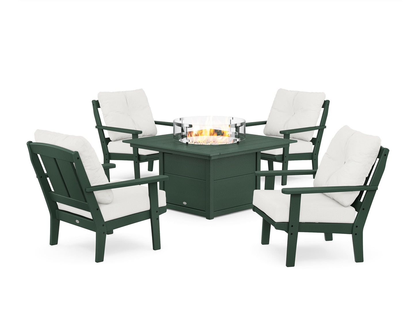 Mission 5-Piece Deep Seating Set with Fire Pit Table