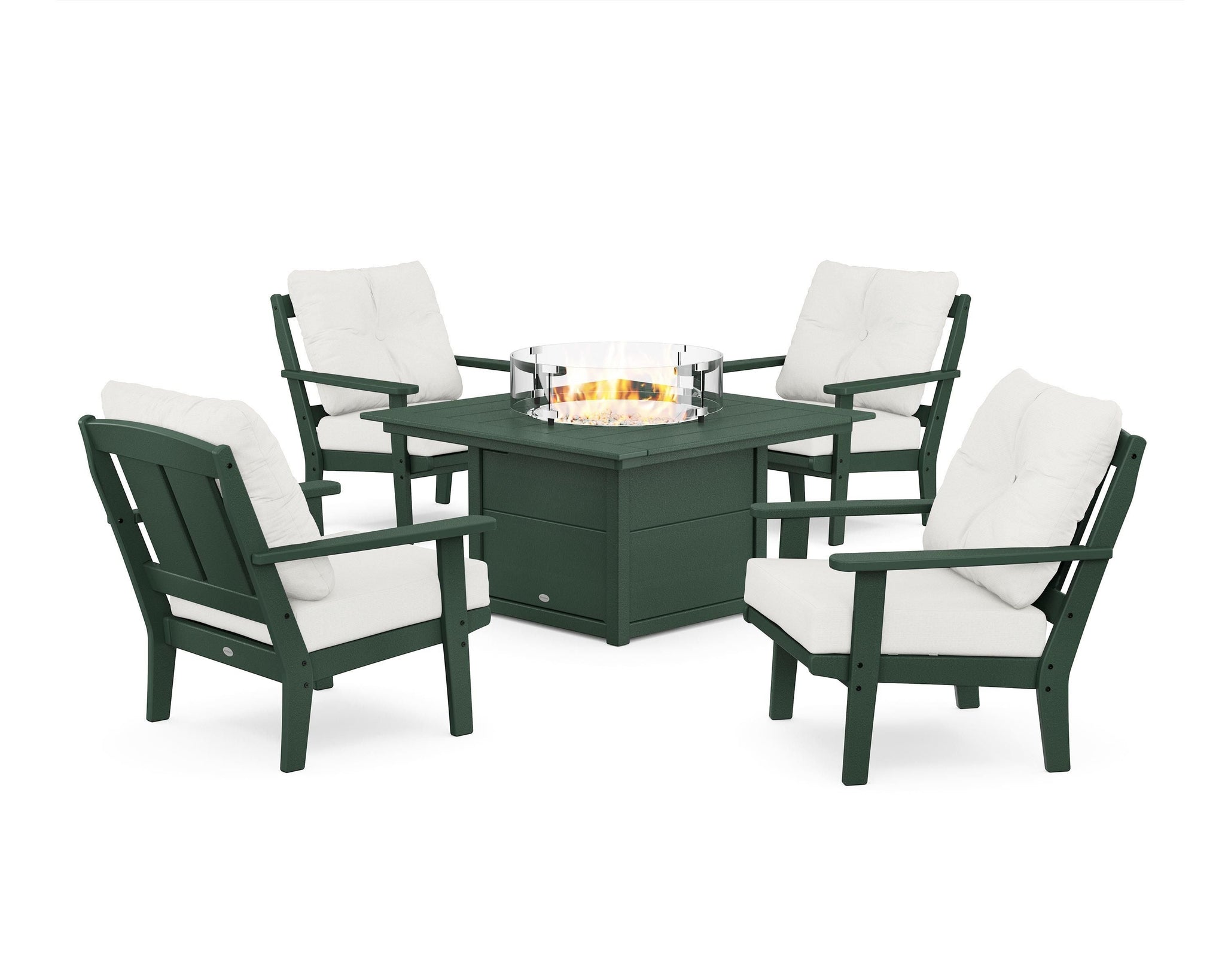 Mission 5-Piece Deep Seating Set with Fire Pit Table
