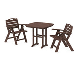 Nautical Folding Lowback Chair 3-Piece Dining Set