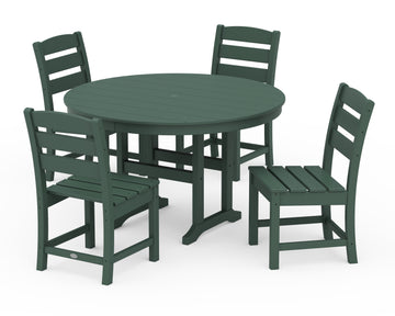 Lakeside 5-Piece Round Farmhouse Side Chair Dining Set