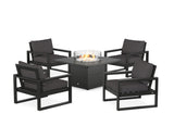 EDGE Sectional 5-Piece Deep Seating Set with Fire Pit Table