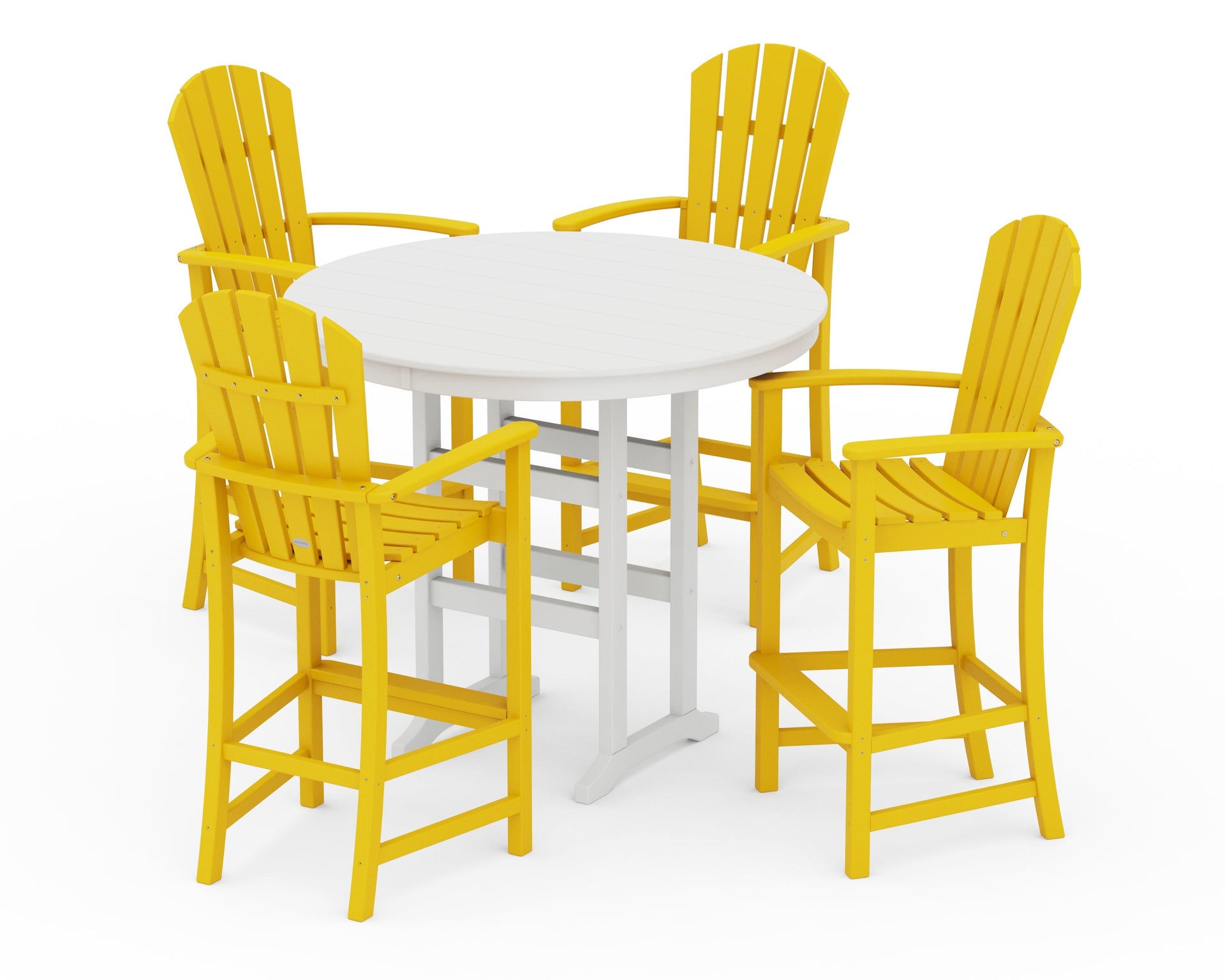 Palm Coast 5-Piece Round Farmhouse Bar Set