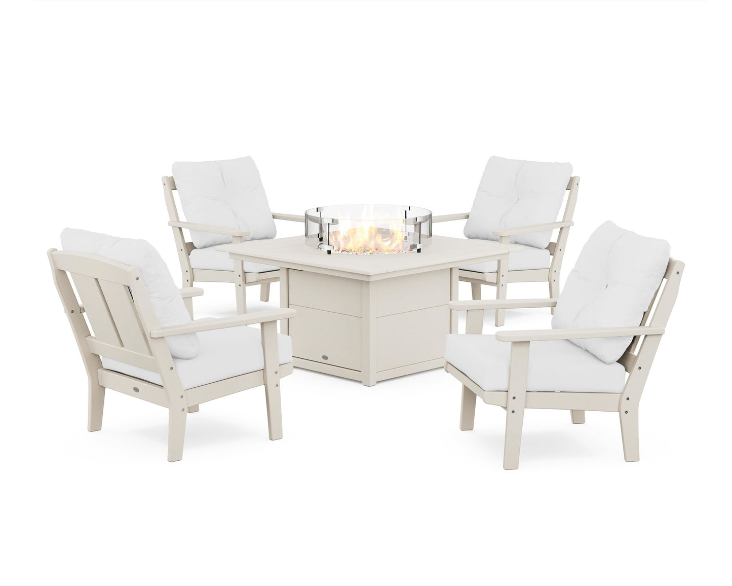 Mission 5-Piece Deep Seating Set with Fire Pit Table