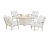 Mission 5-Piece Deep Seating Set with Fire Pit Table