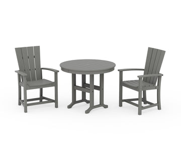 Quattro 3-Piece Round Farmhouse Dining Set