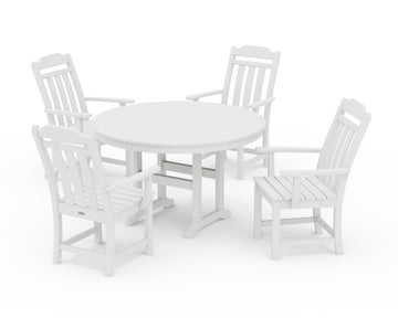 Cottage 5-Piece Round Farmhouse Dining Set