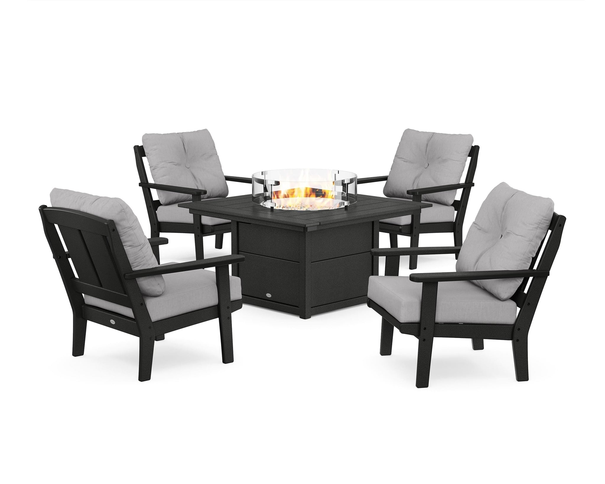 Mission 5-Piece Deep Seating Set with Fire Pit Table