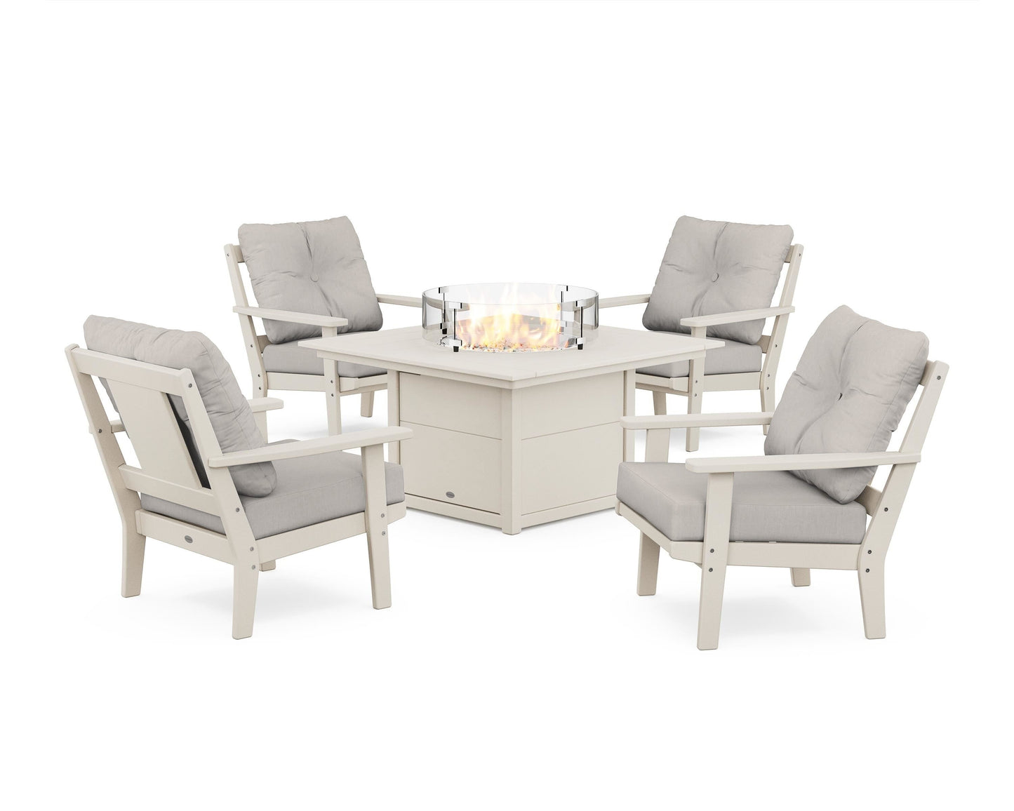 Prairie 5-Piece Deep Seating Set with Fire Pit Table