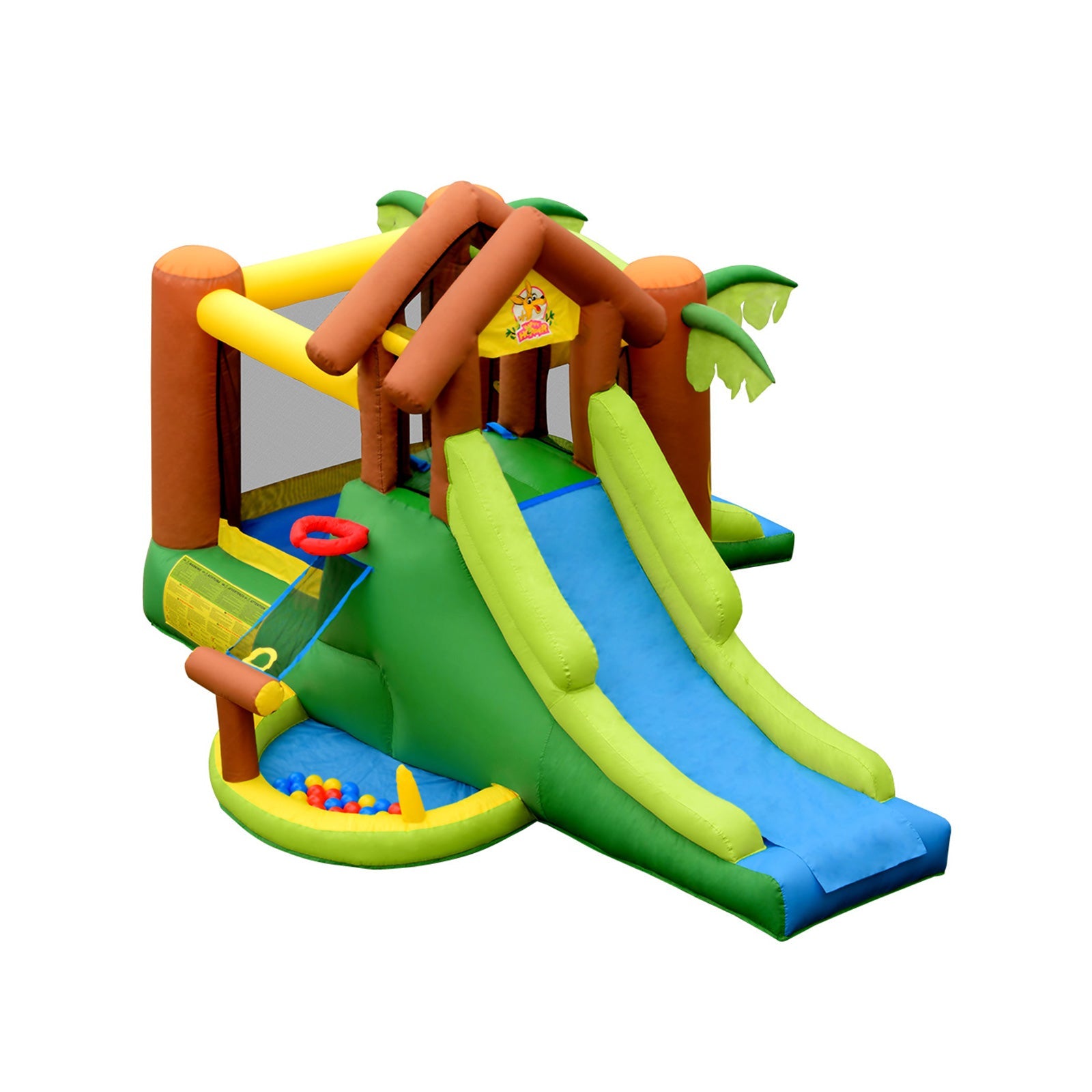 Costway Kids Jungle Bounce House Castle w/ 735W Blower 51823049 New