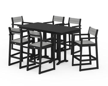 EDGE Sling Arm Chair 7-Piece Farmhouse Bar Set