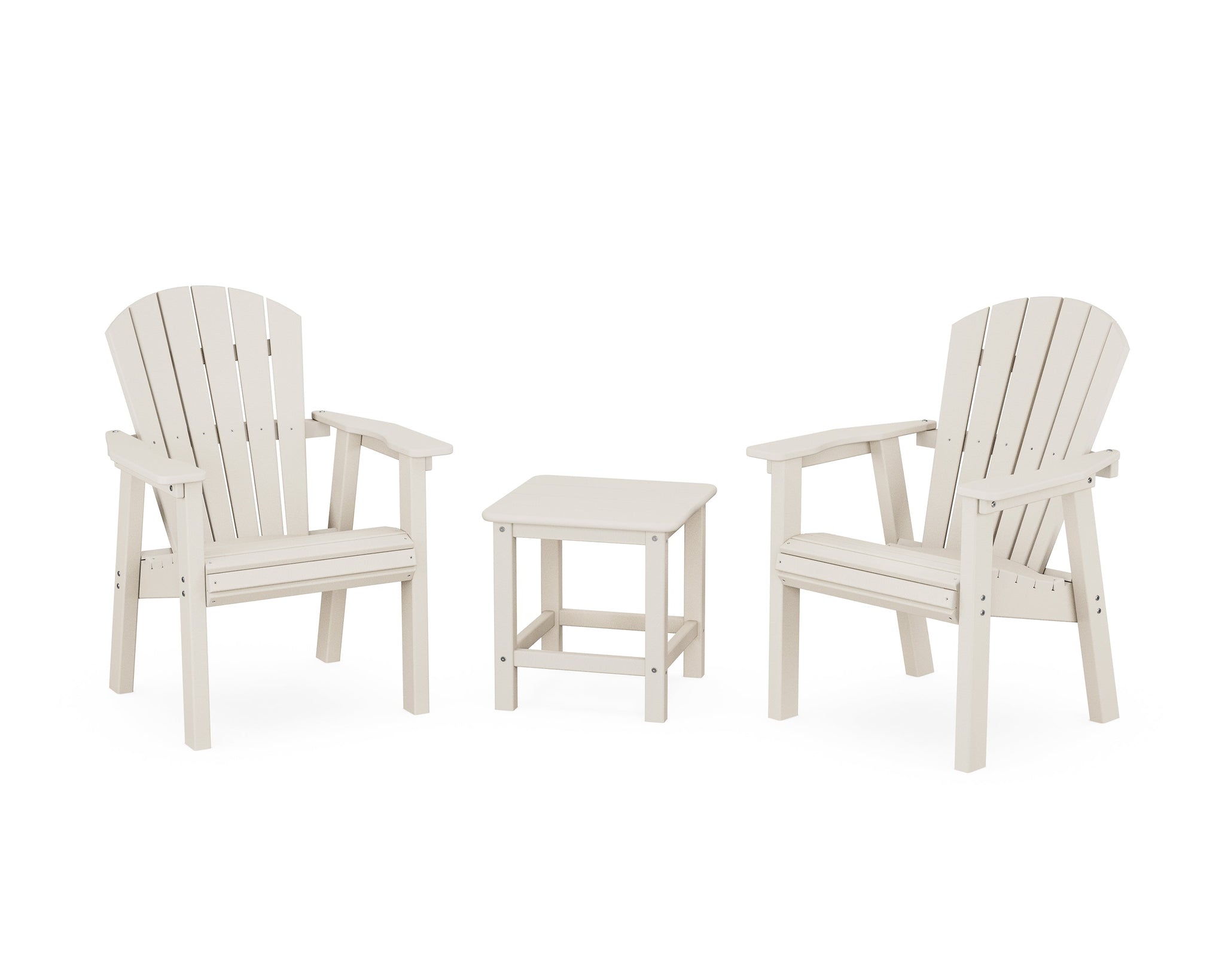 Seashell 3-Piece Upright Adirondack Chair Set