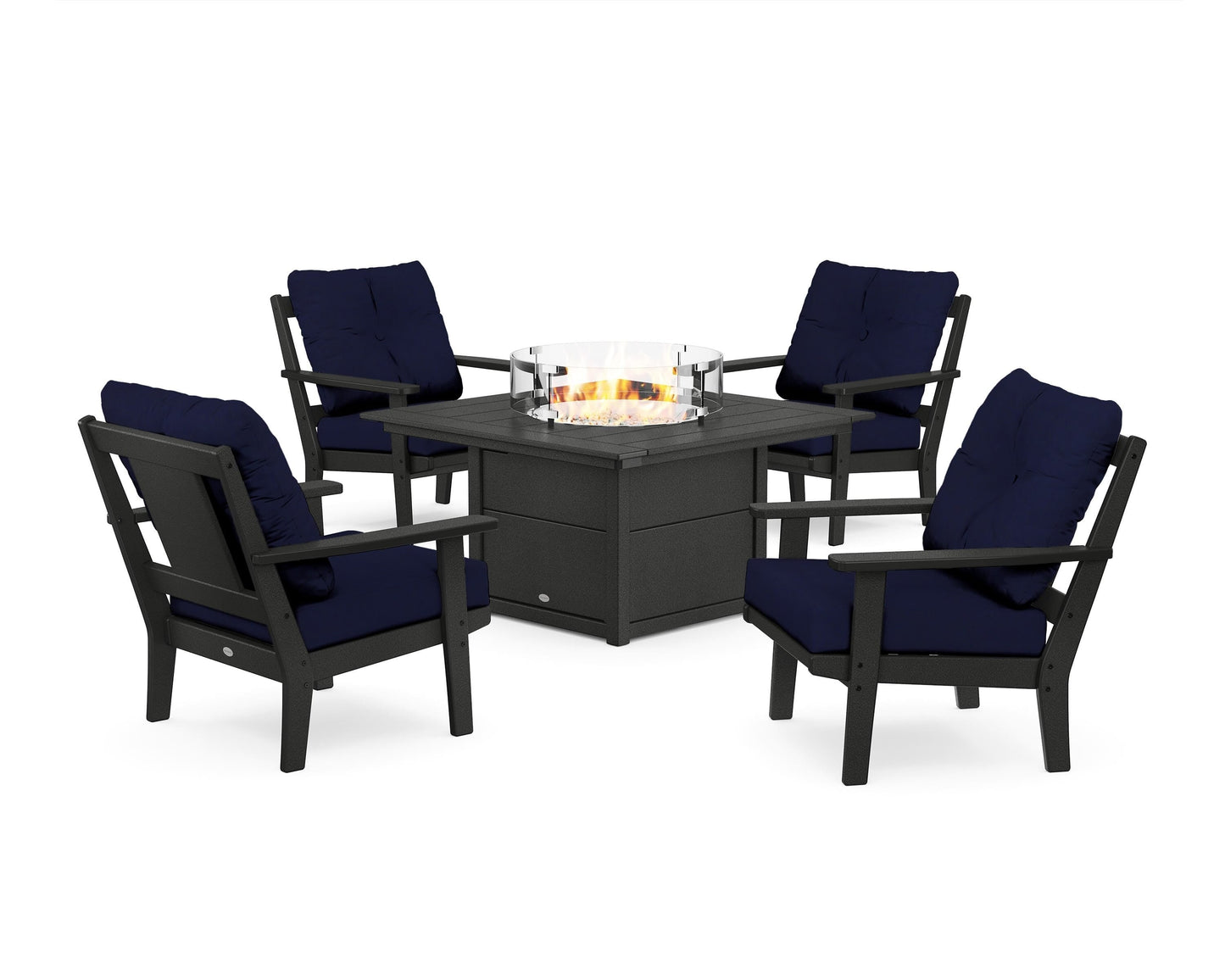 Prairie 5-Piece Deep Seating Set with Fire Pit Table