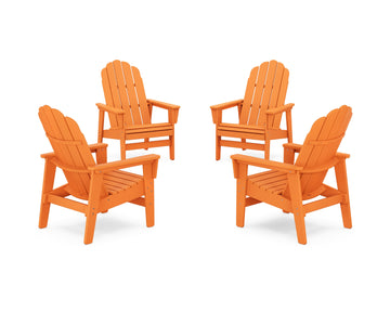 4-Piece Vineyard Grand Upright Adirondack Chair Conversation Set