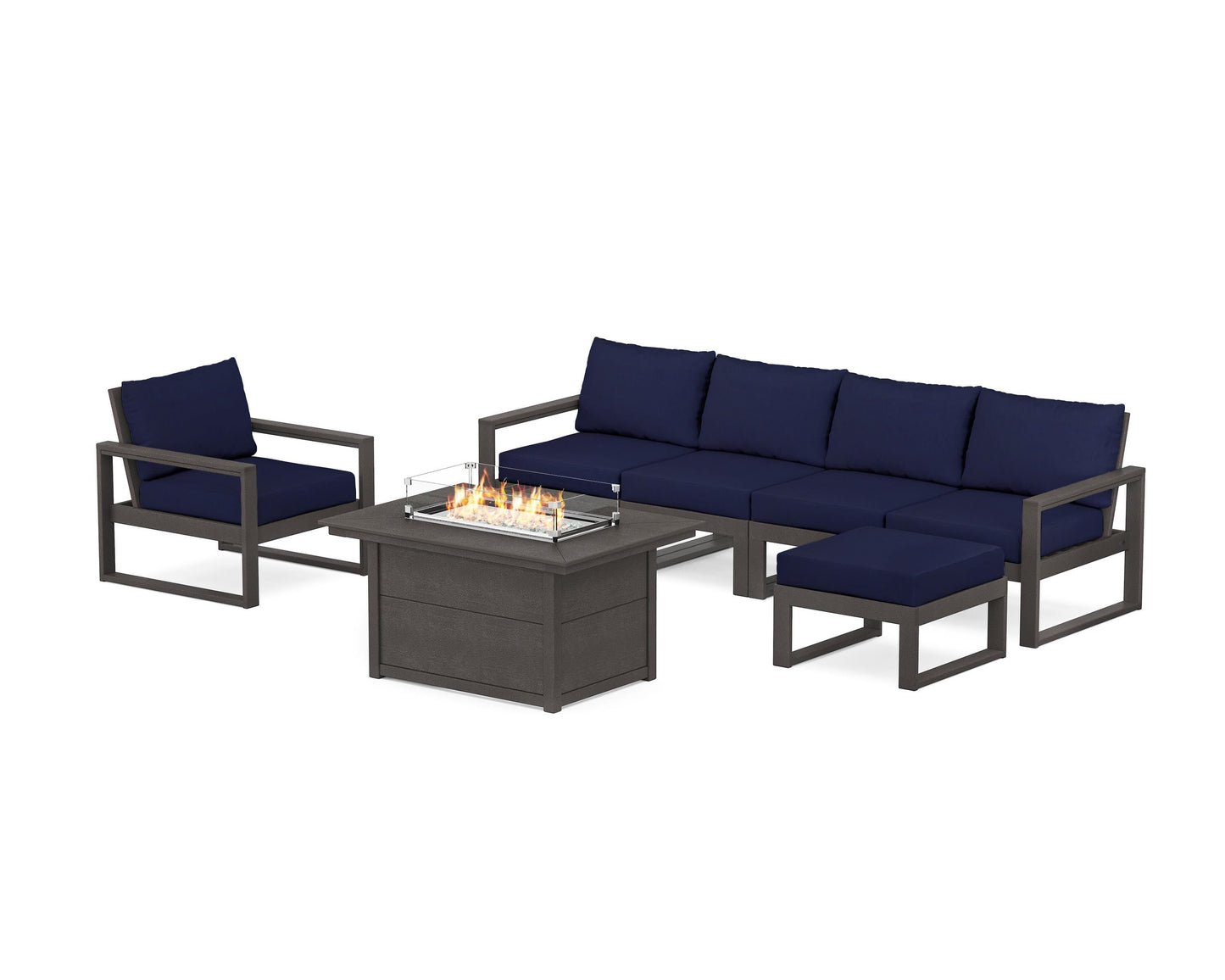 EDGE Sectional Lounge and Fire Pit Set