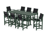 Coastal 9-Piece Bar Set with Trestle Legs