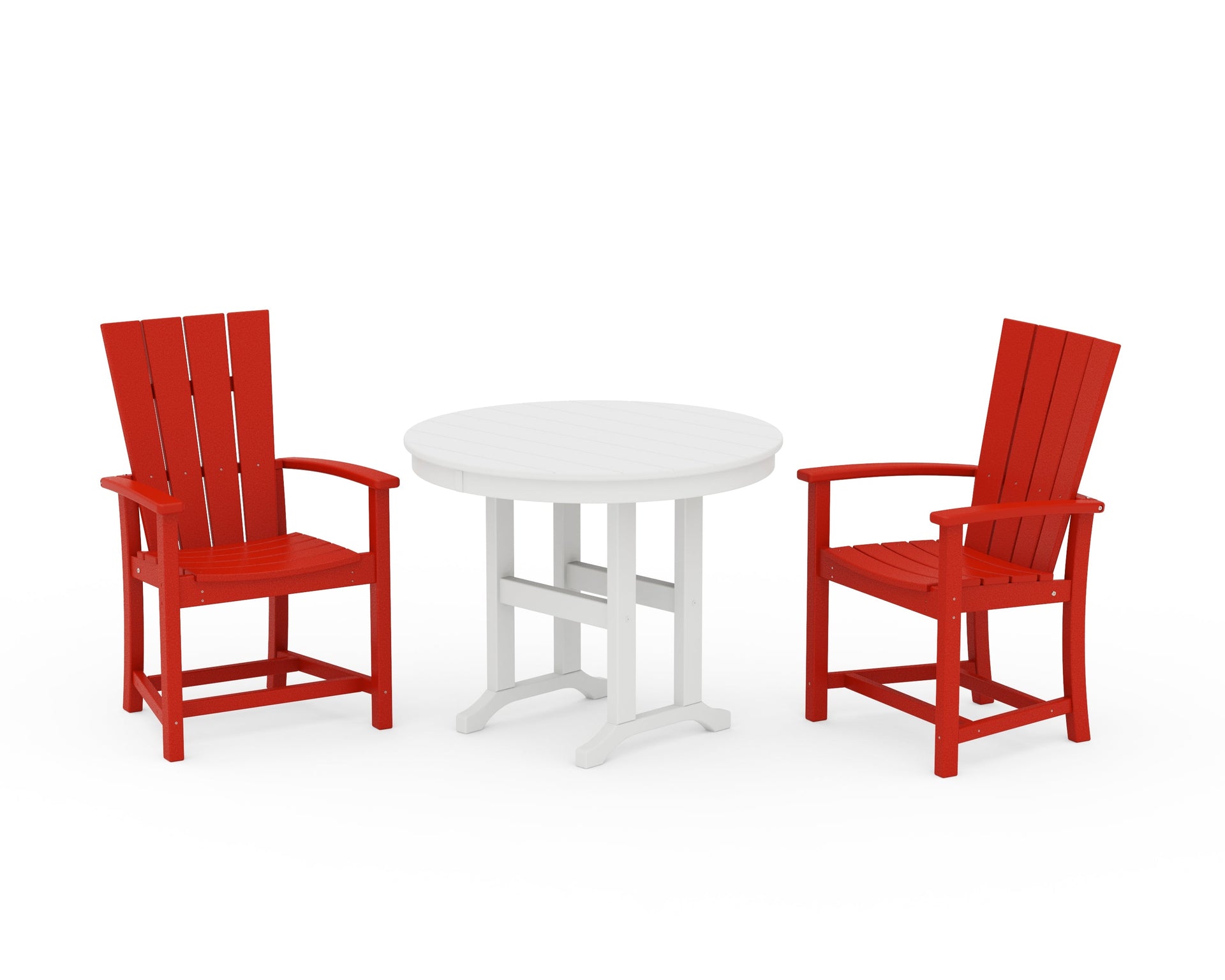 Quattro 3-Piece Round Farmhouse Dining Set
