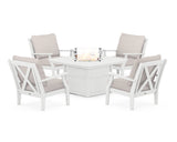Braxton 5-Piece Deep Seating Conversation Set with Fire Pit Table
