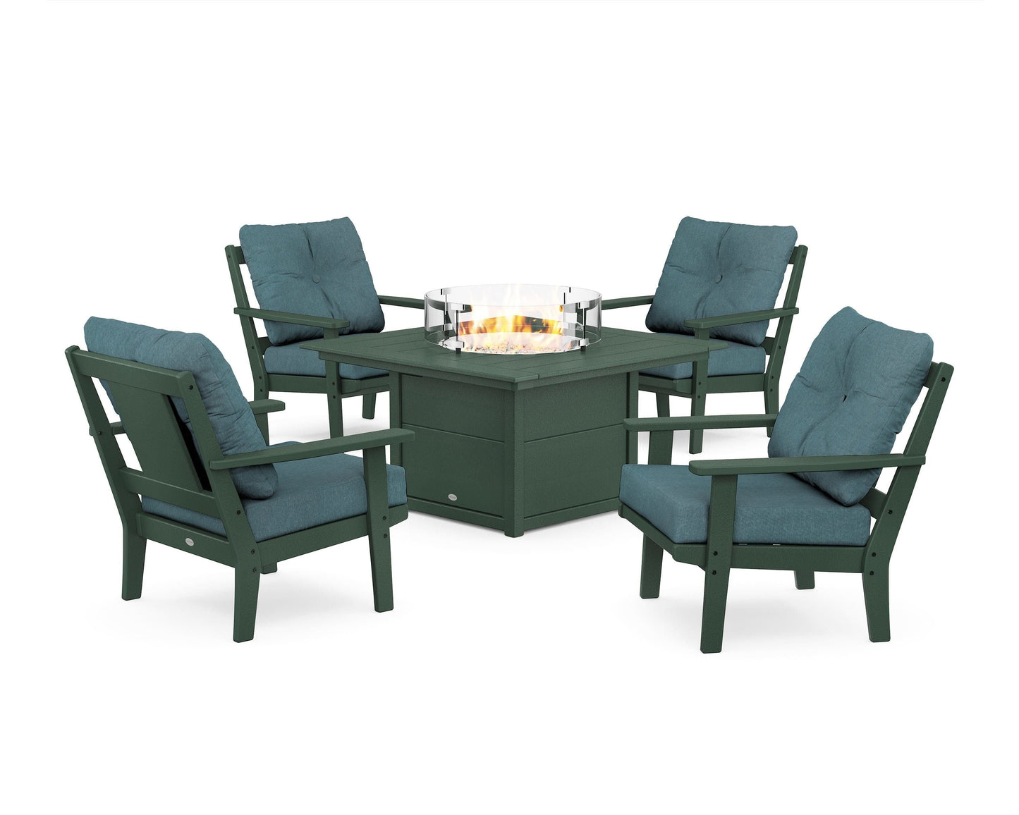 Prairie 5-Piece Deep Seating Set with Fire Pit Table