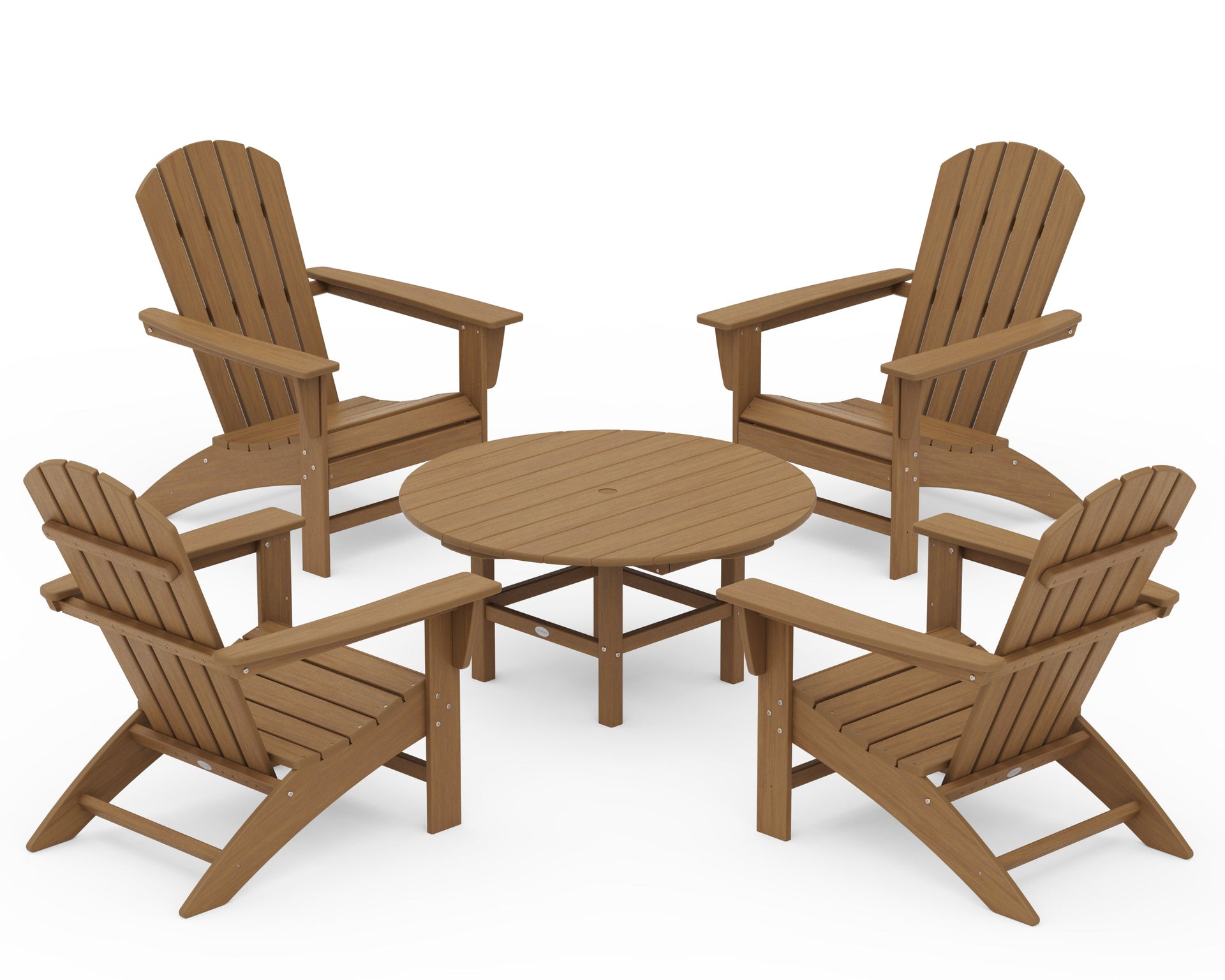Nautical 5-Piece Adirondack Chair Conversation Set