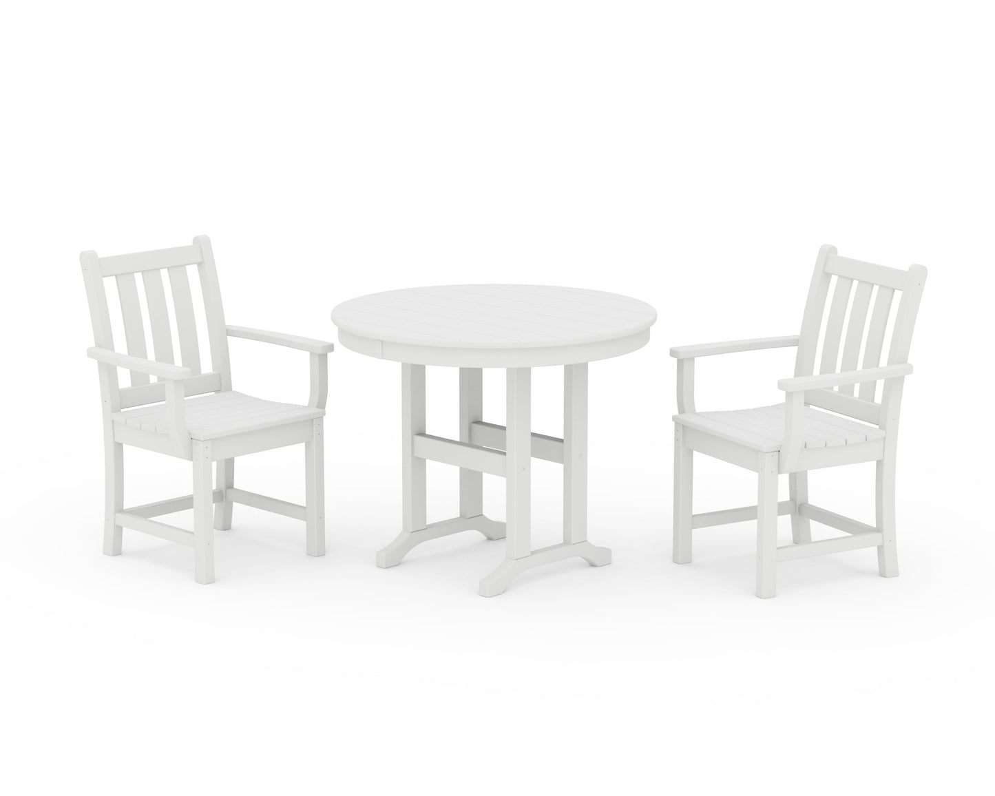 Traditional Garden 3-Piece Round Dining Set