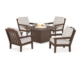 Cottage 5-Piece Deep Seating Set with Fire Pit Table