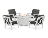 Braxton 5-Piece Deep Seating Conversation Set with Fire Pit Table