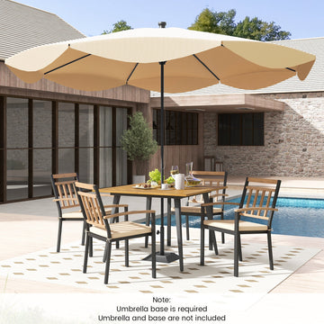 Costway 5-Piece Patio Dining Set w/ Cushions & 1.9" Umbrella Hole 67843219 New