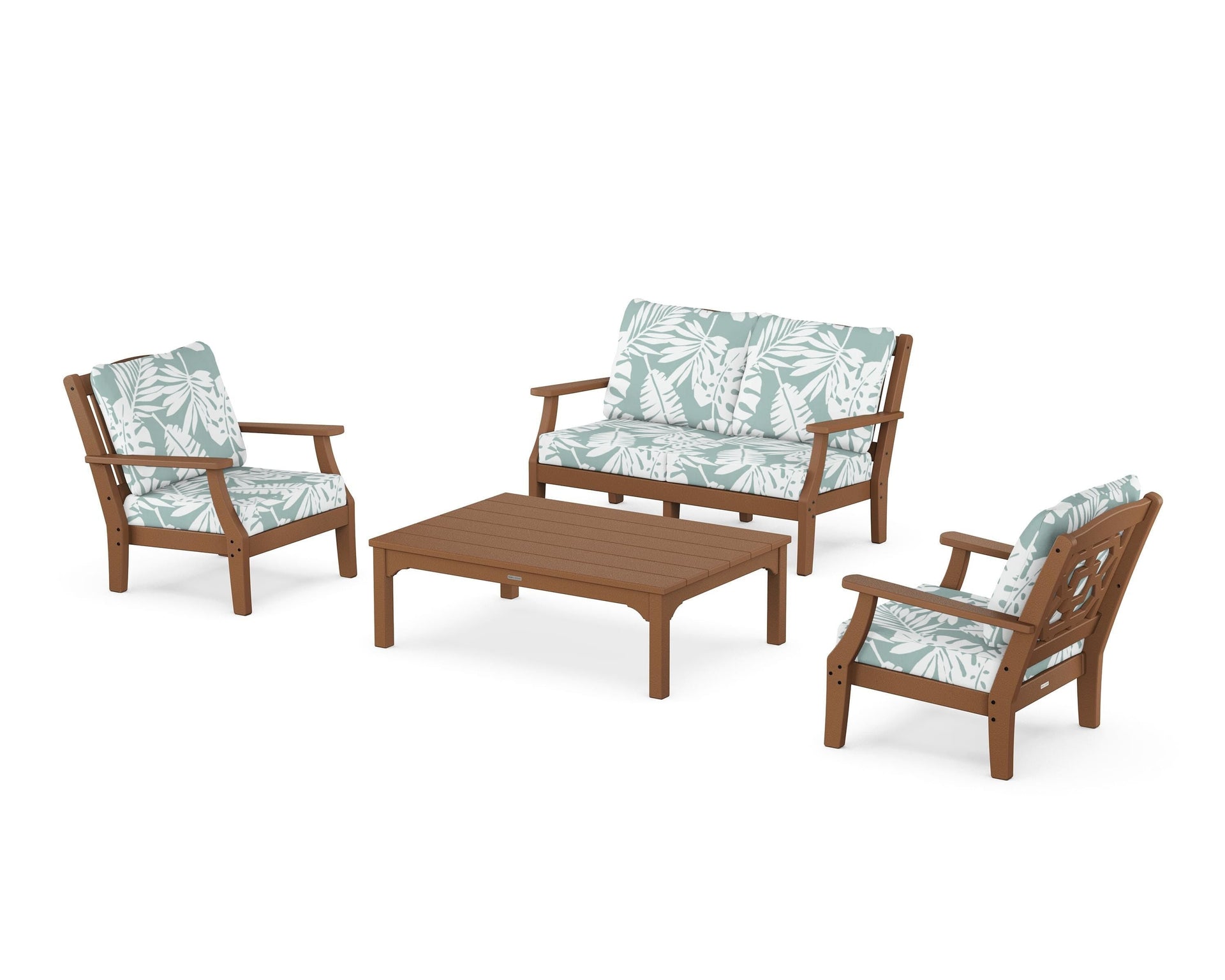 Chinoiserie 4-Piece Deep Seating Set with Loveseat