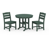 Lakeside Side Chair 3-Piece Round Dining Set