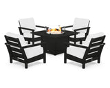 Harbour 5-Piece Conversation Set with Fire Pit Table