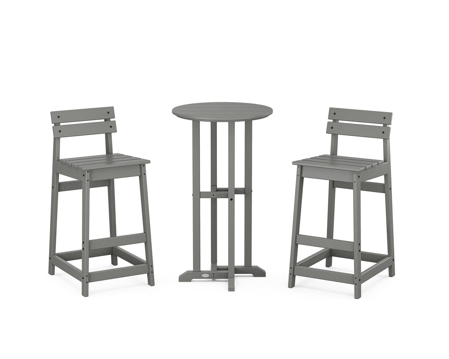 Modern Studio Plaza Lowback Bar Chair 3-Piece Bistro Set